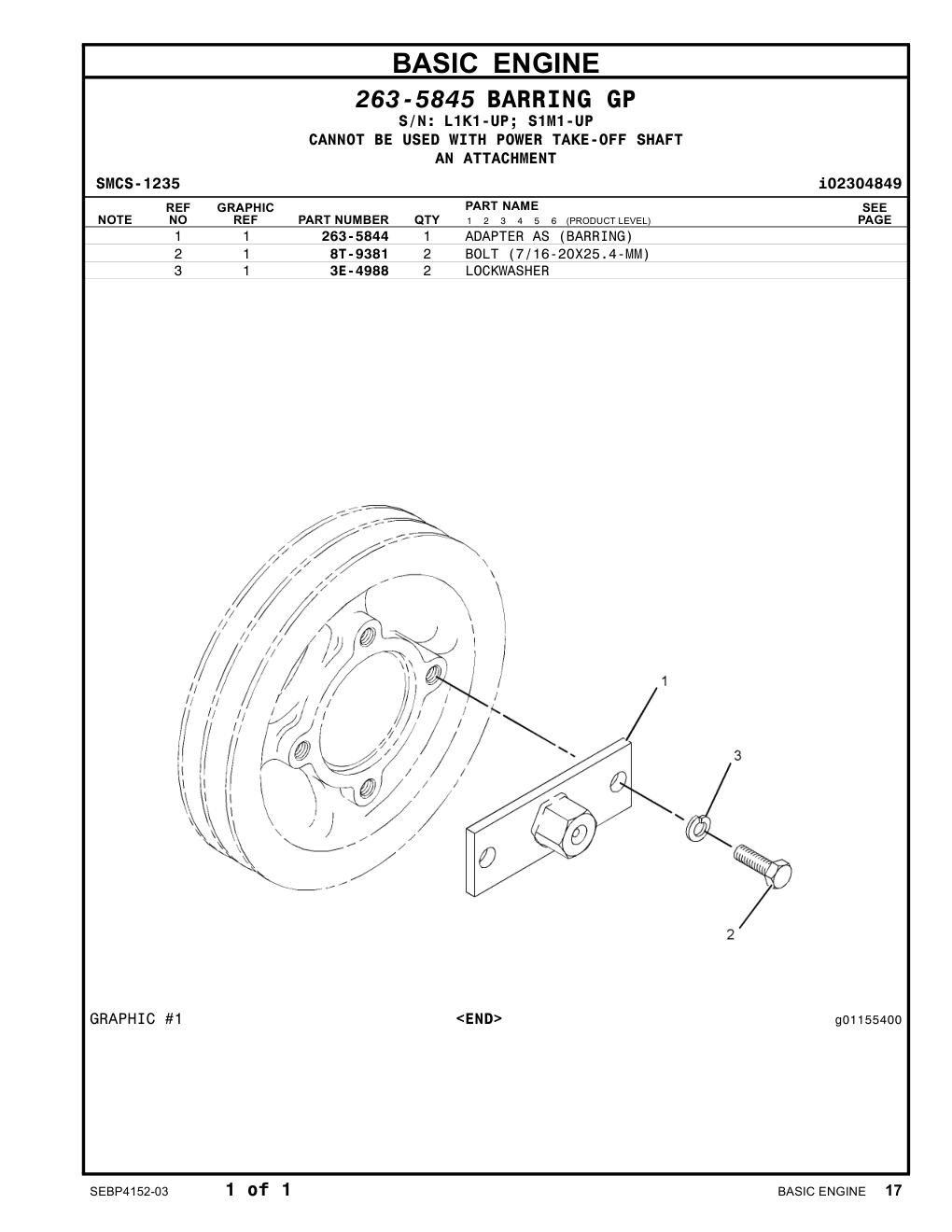 8T-9381 BOLT (7/16-20X25.4-MM) CAT parts manual diagram