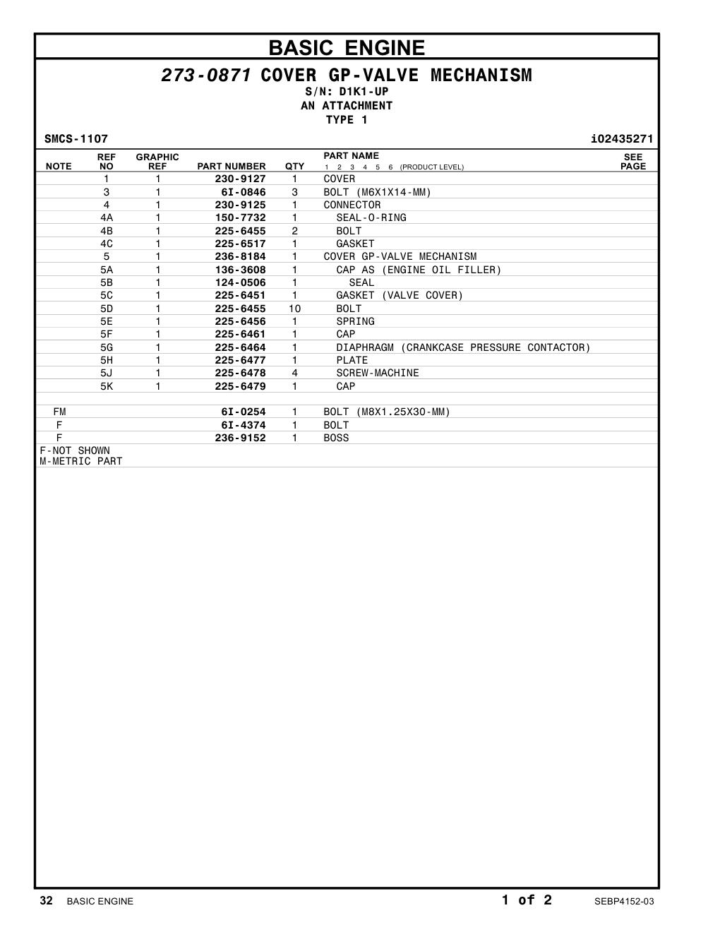 230-9125 CONNECTOR · S/N D1K1-UP CAT parts manual diagram