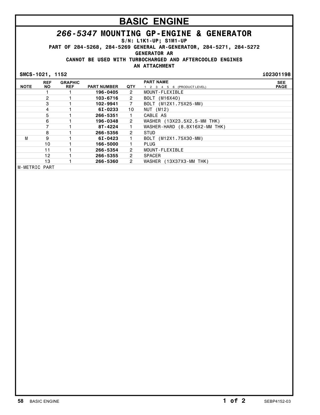 266-5351 CABLE AS CAT parts manual diagram