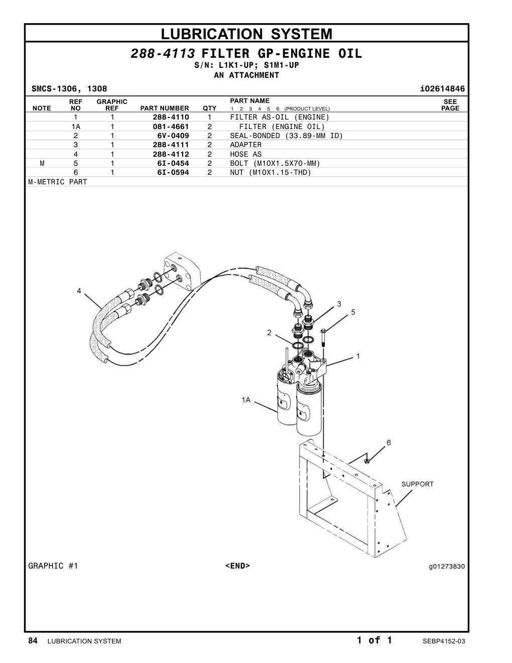 288-4111 ADAPTER CAT parts manual diagram