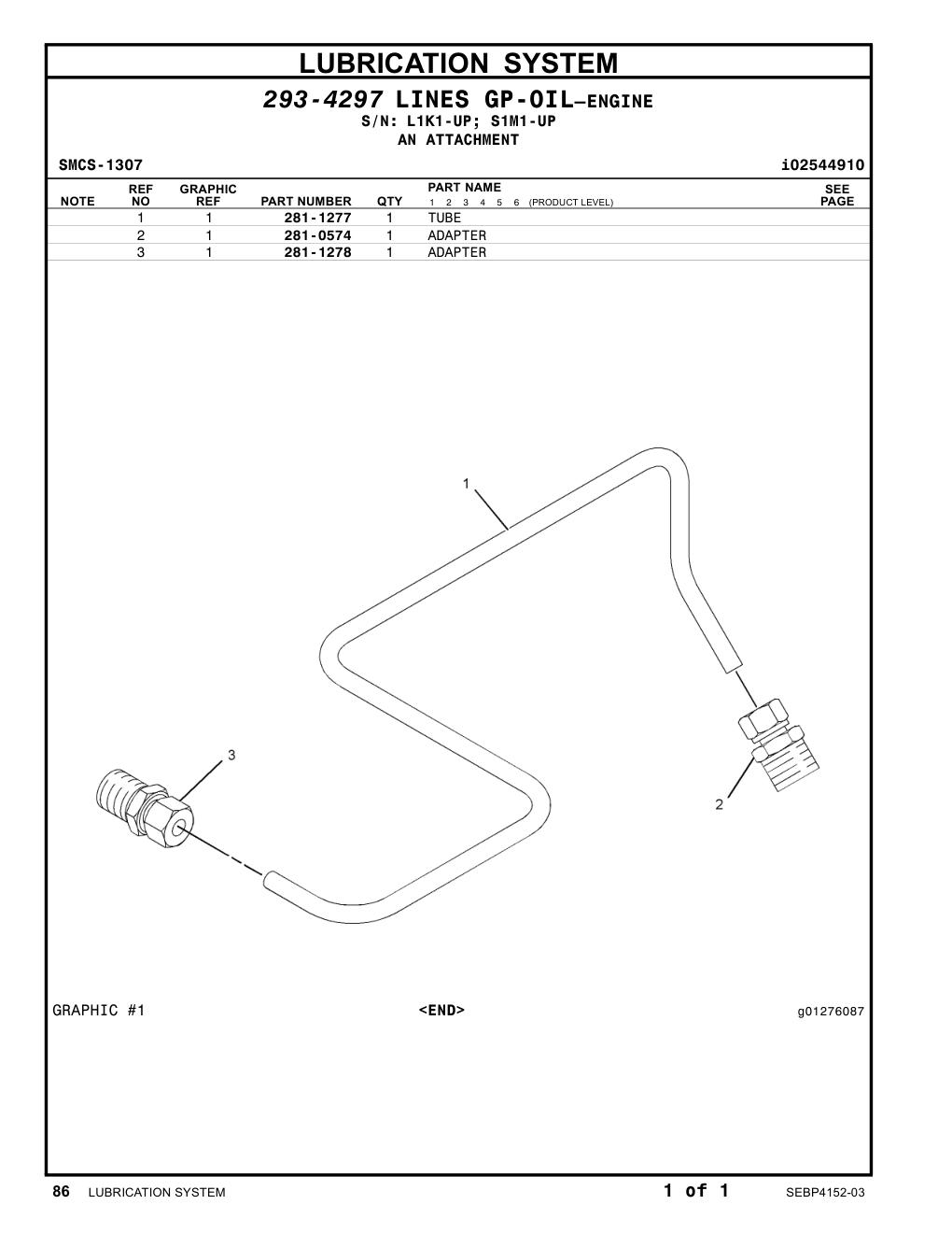 281-0574 ADAPTER CAT parts manual diagram