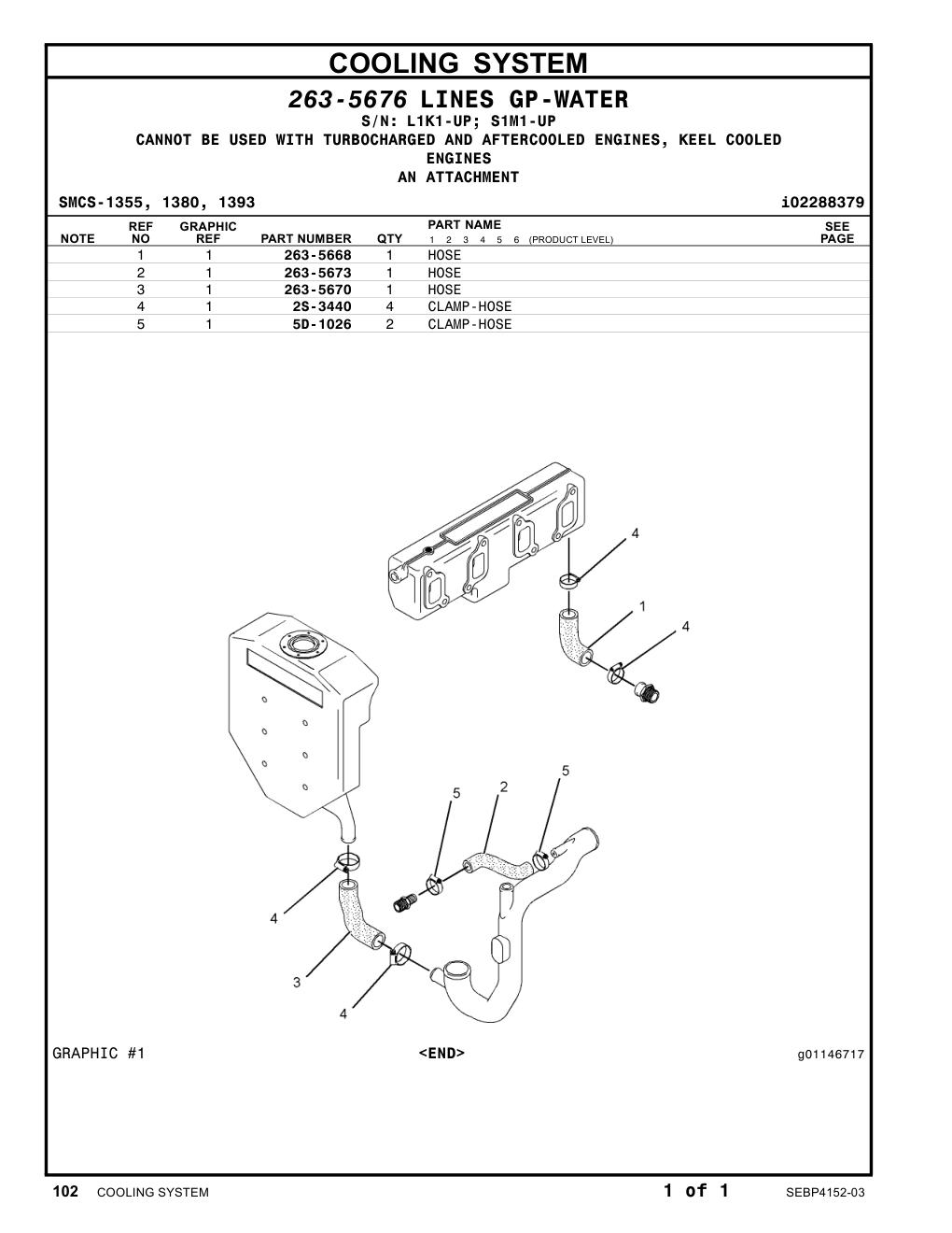 263-5670 HOSE CAT parts manual diagram