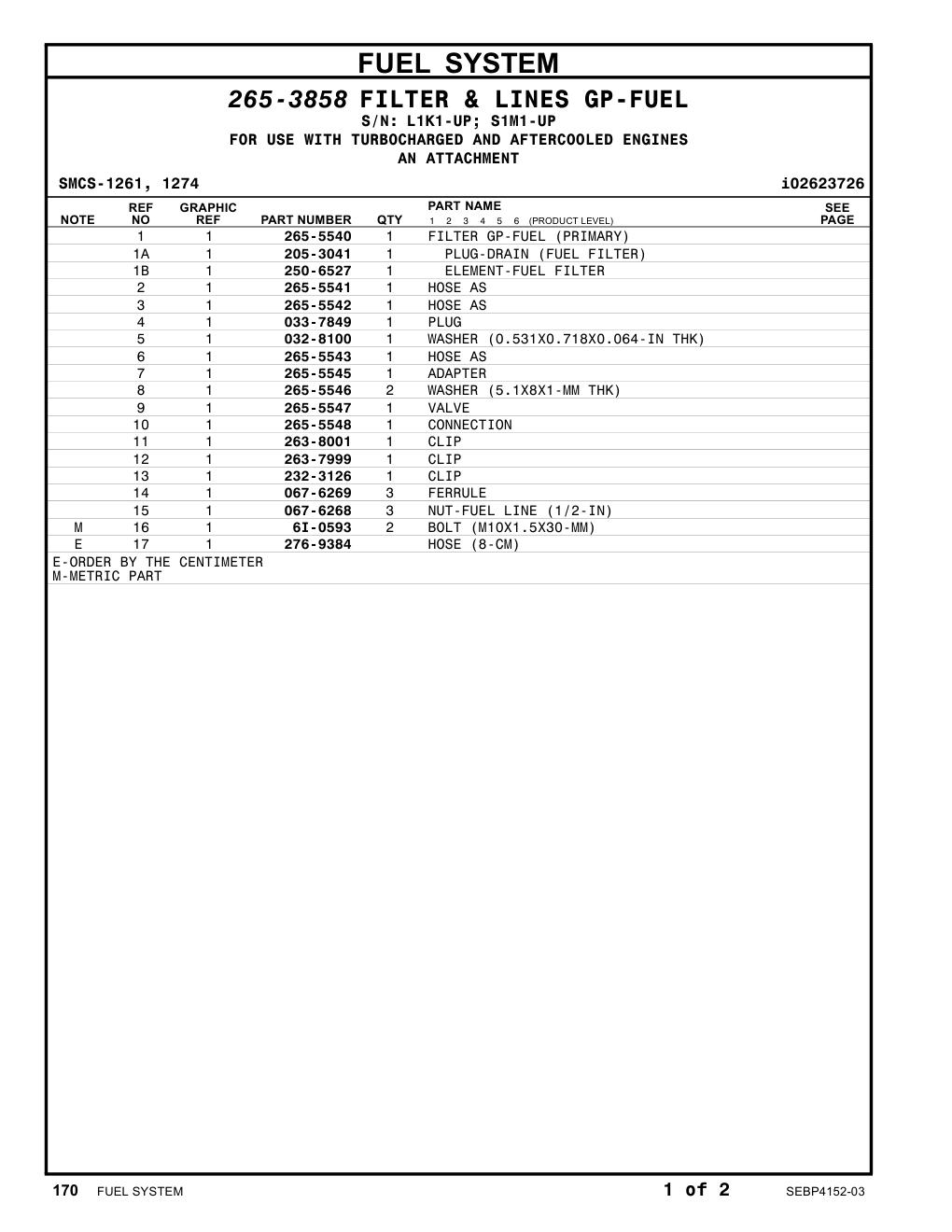 265-5548 CONNECTION CAT parts manual diagram
