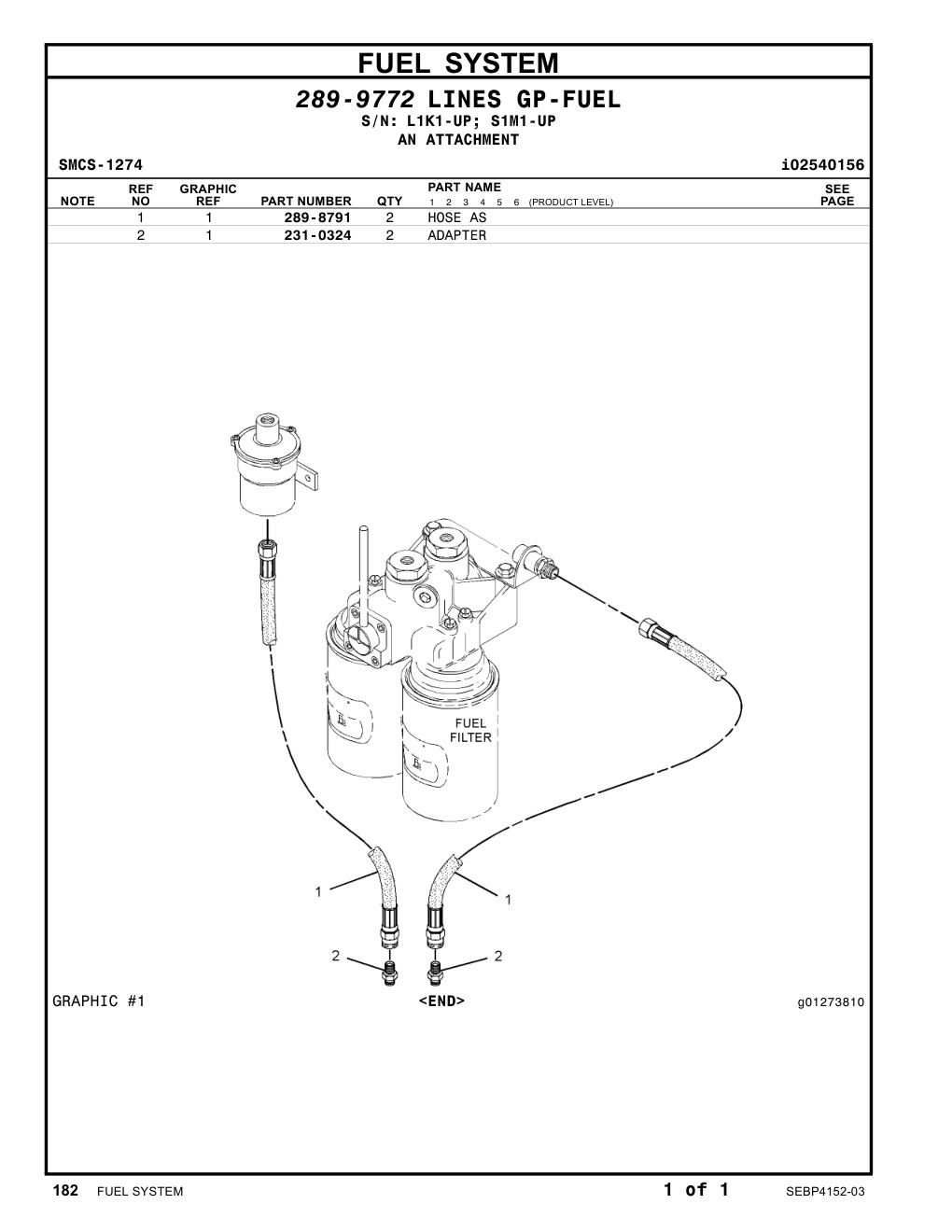 289-8791 HOSE AS CAT parts manual diagram