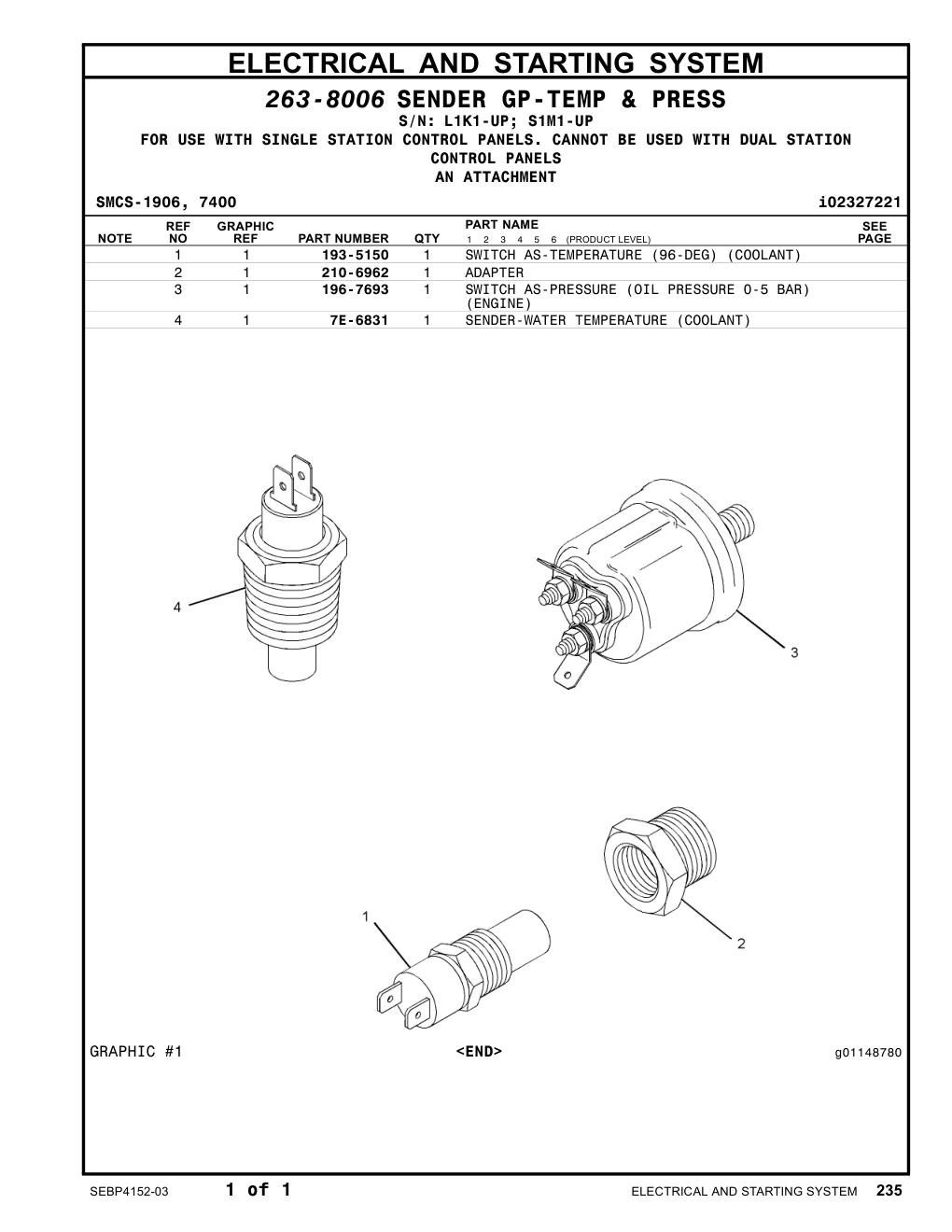 210-6962 ADAPTER CAT parts manual diagram