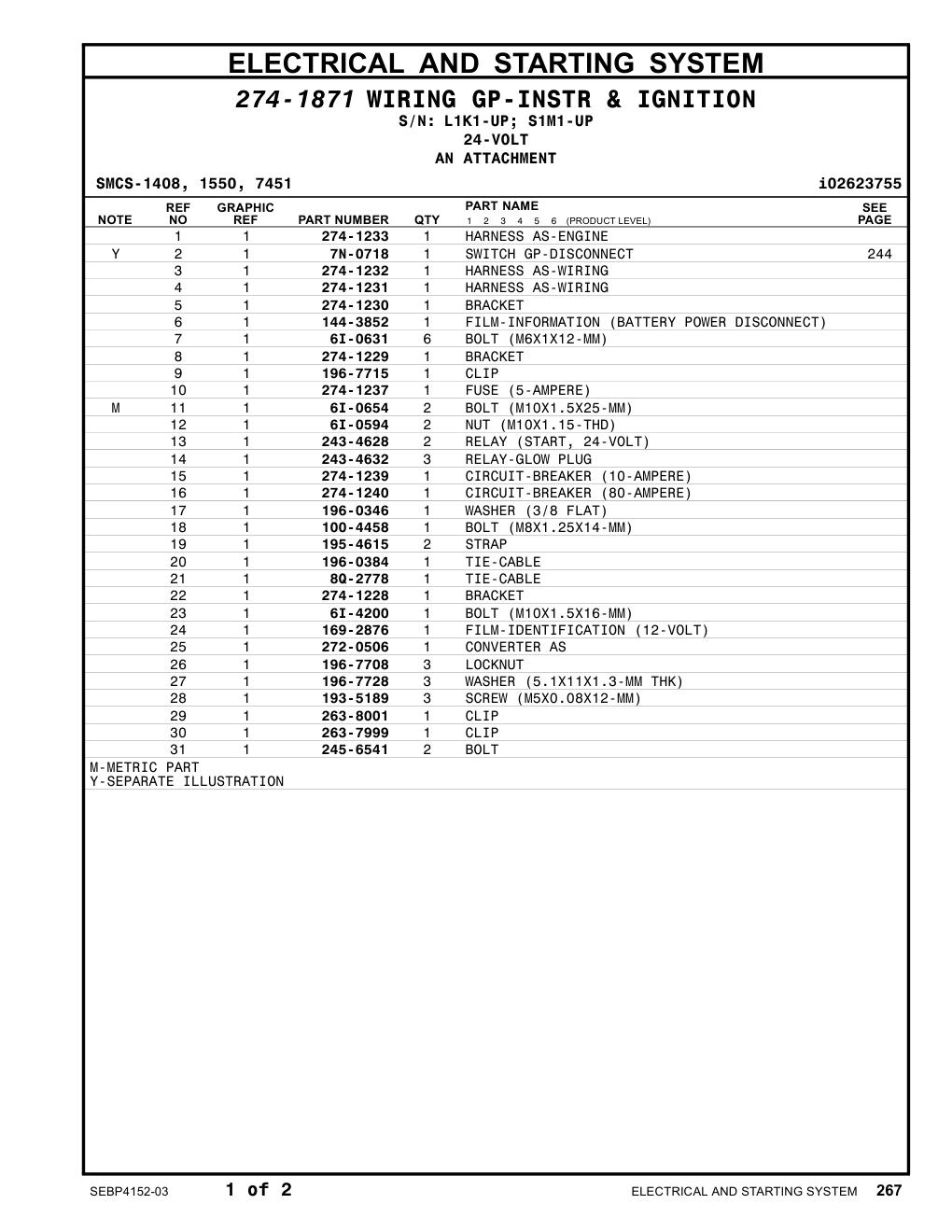 243-4628 RELAY (START, 24-VOLT) CAT parts manual diagram