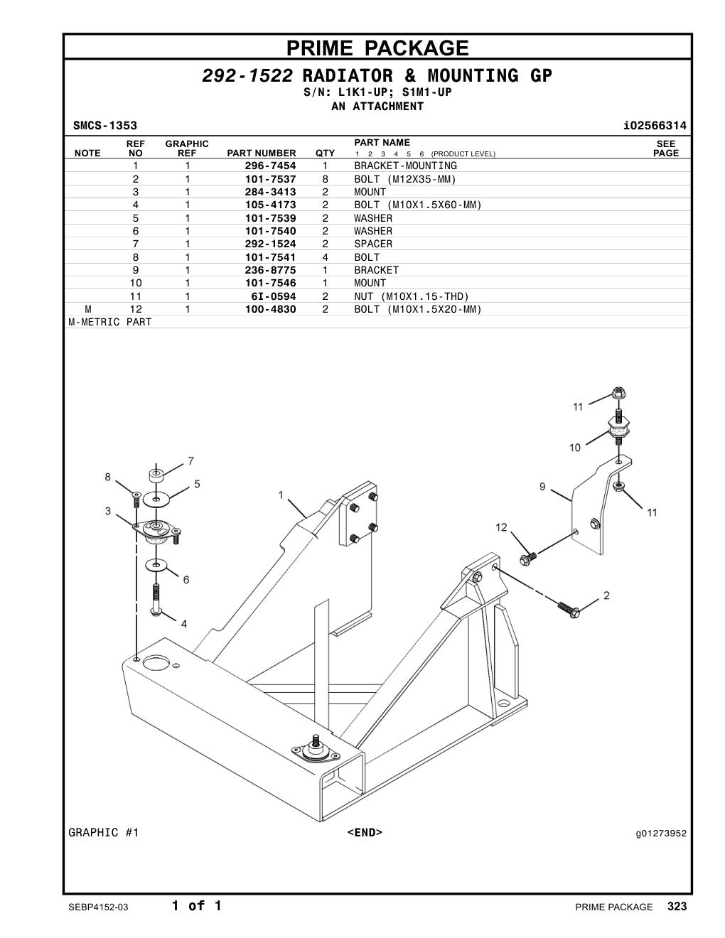 101-7539 WASHER CAT parts manual diagram