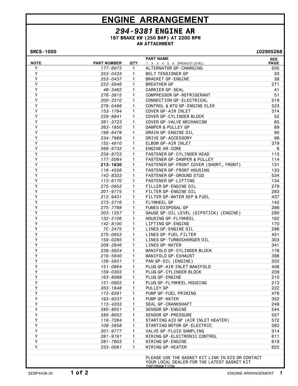 193-9237 PUMP GP-WATER CAT parts diagram