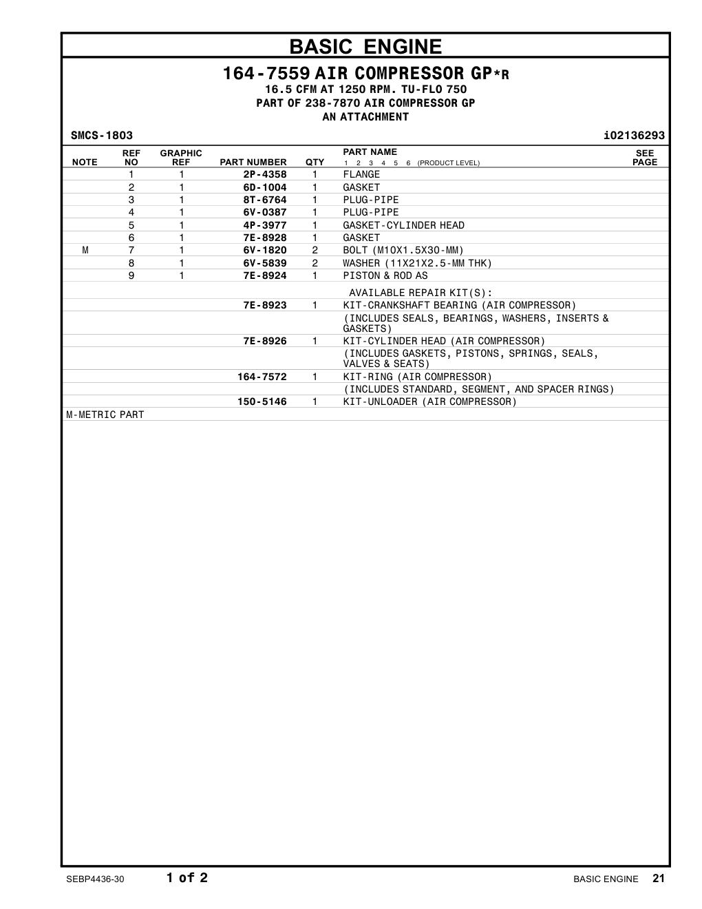 7E-8924 - PISTON & ROD AS
