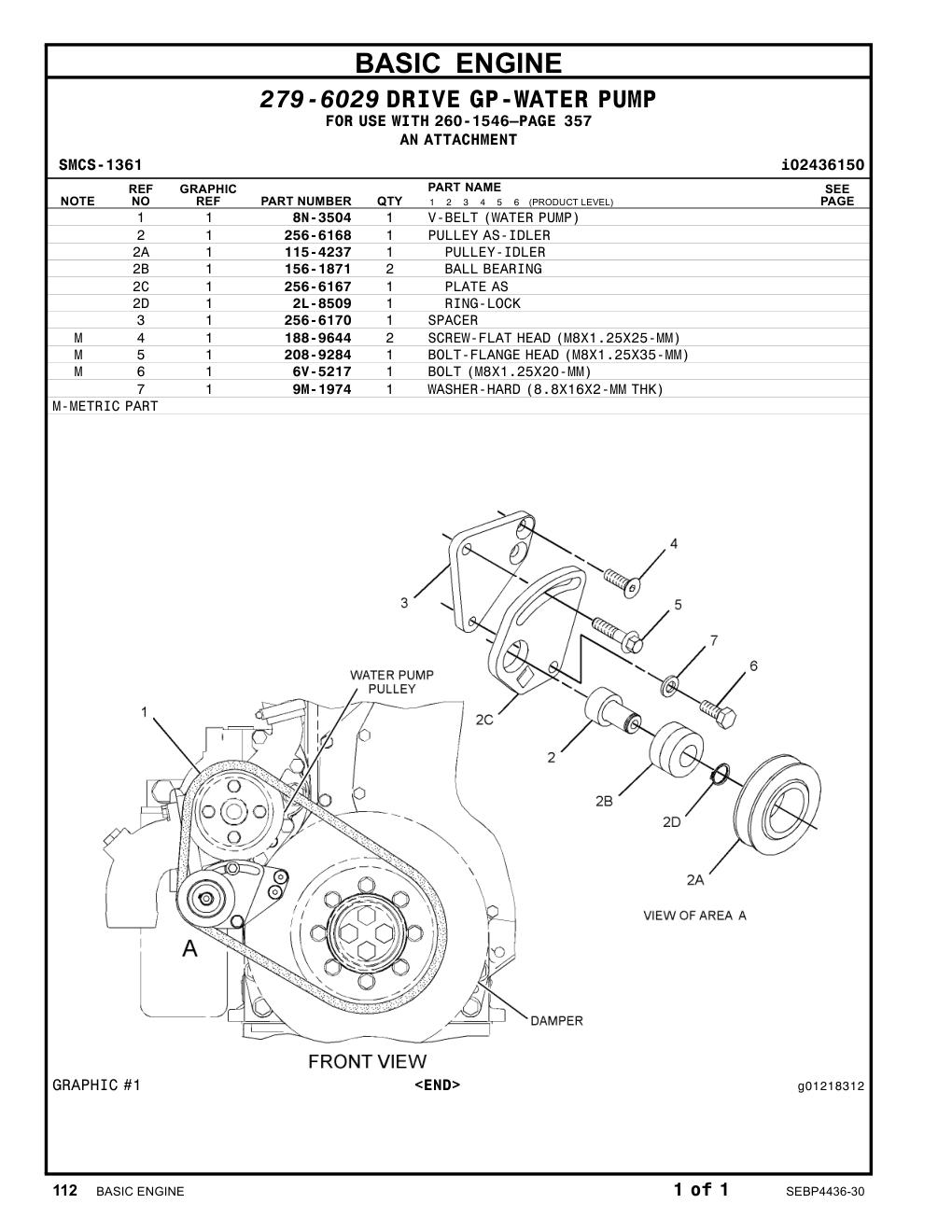 8N-3504 - V-BELT GP (AIR COMPRESSOR)