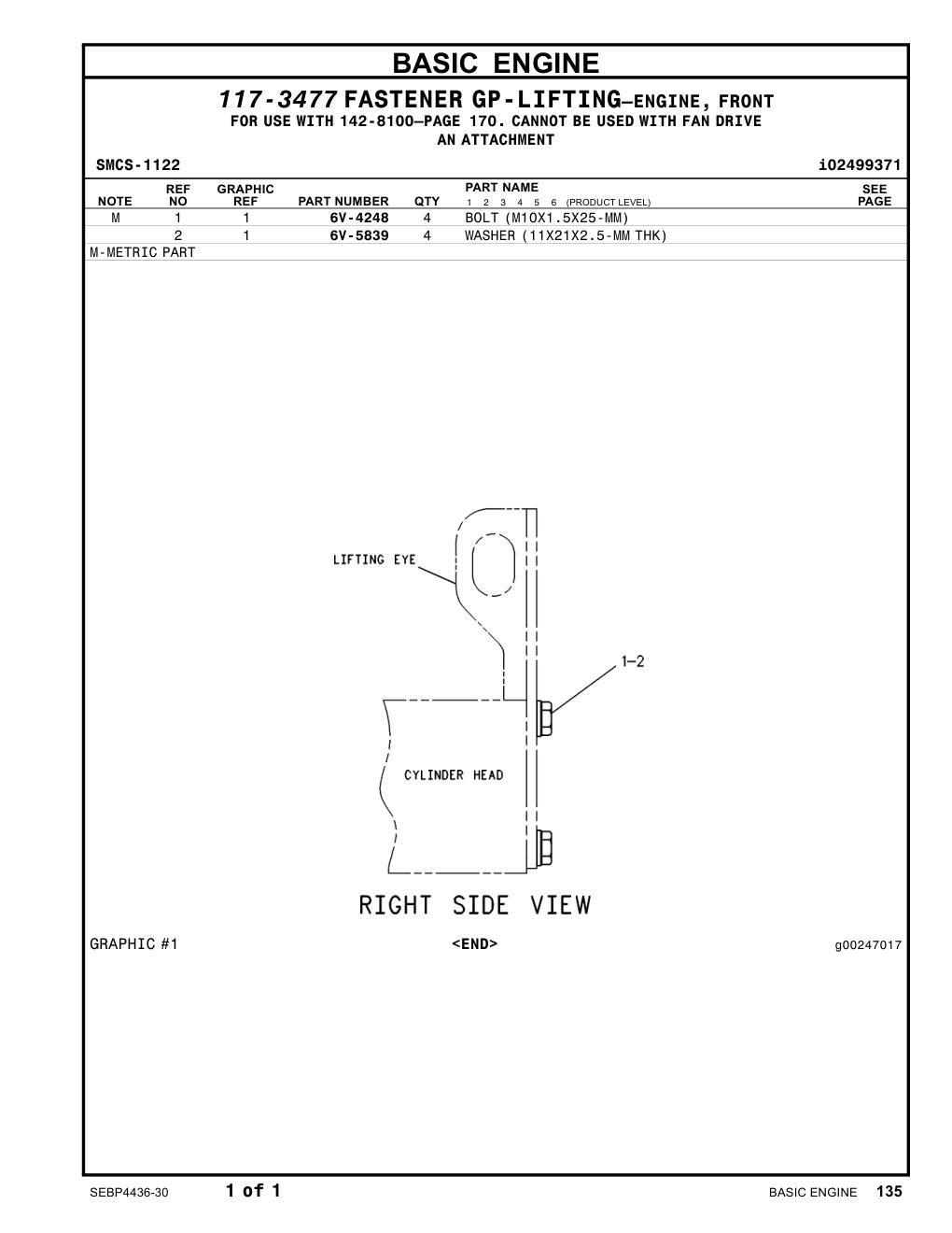 6V-4248 - BOLT (M10X1.5X25-MM)