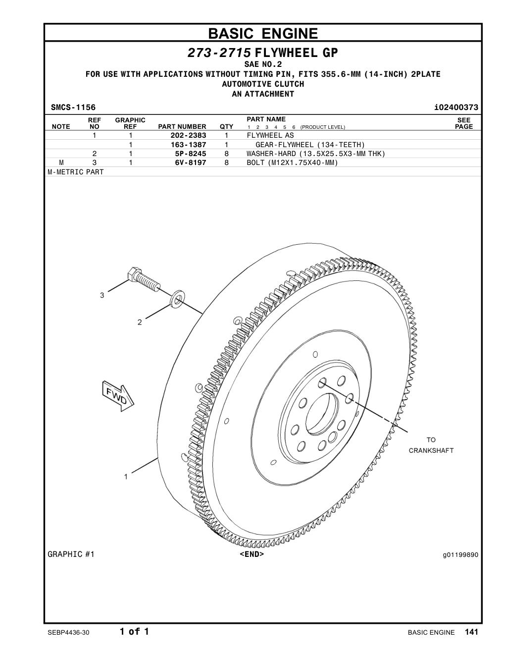 163-1387 - GEAR-FLYWHEEL(134-TEETH)