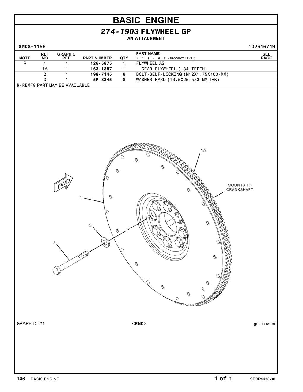 198-7145 BOLT-SELF-LOCKING(M12X1.75X100-MM) CAT parts manual diagram