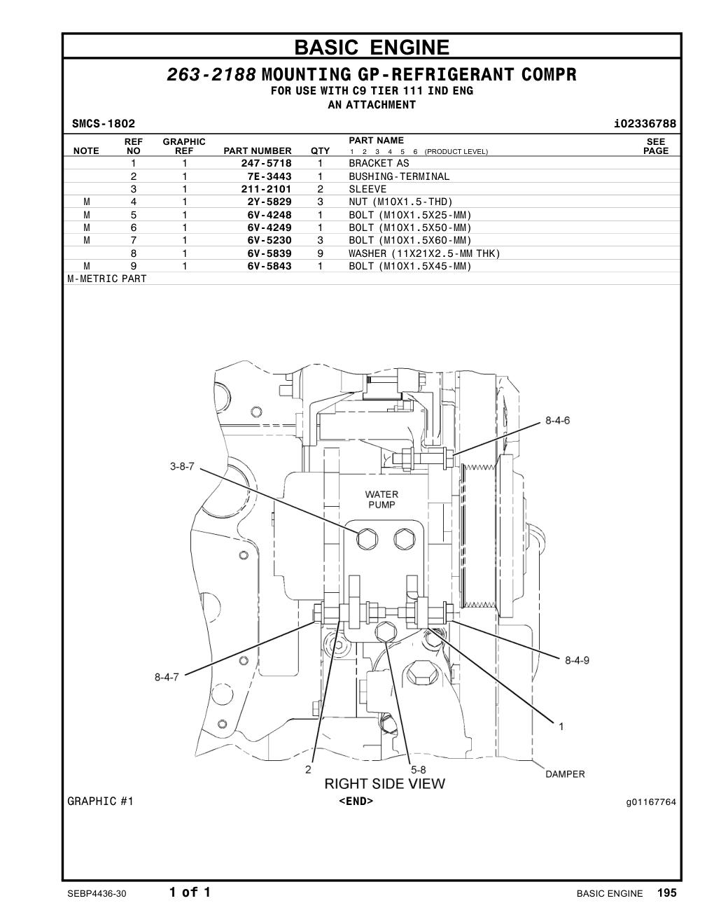 247-5718 BRACKET AS CAT parts manual diagram