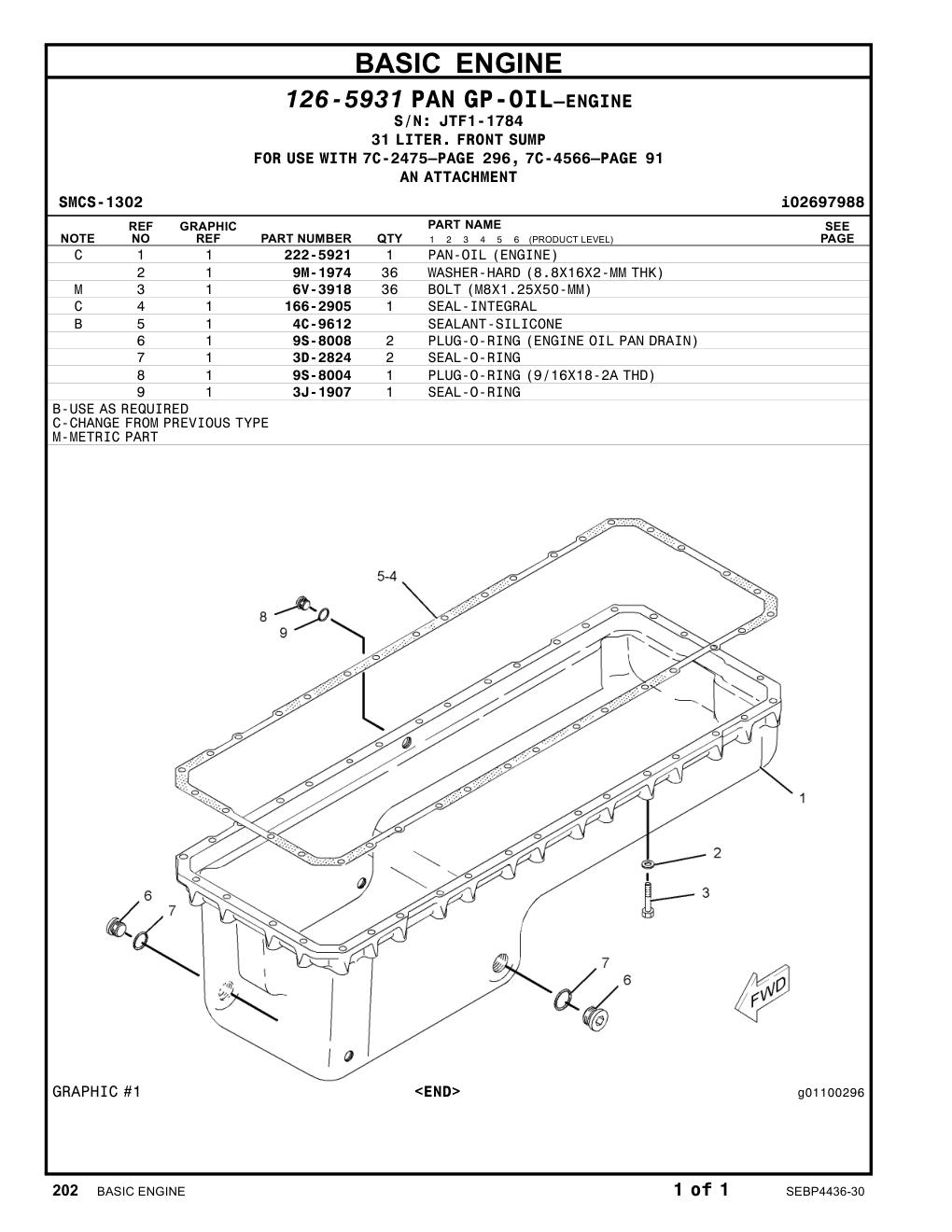 222-5921 - PAN-OIL (ENGINE)