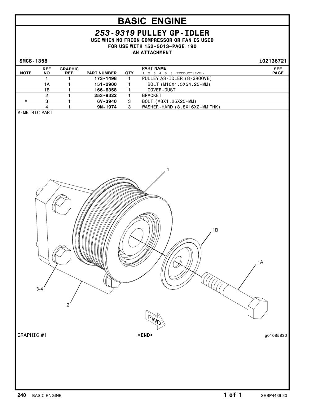 253-9322 BRACKET CAT parts manual diagram
