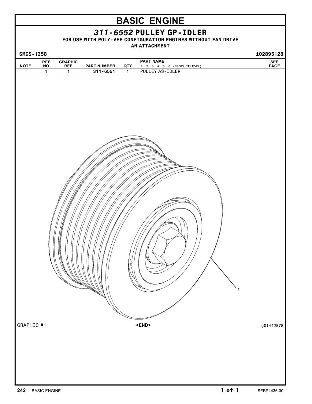 311-6551 - PULLEYAS-IDLER