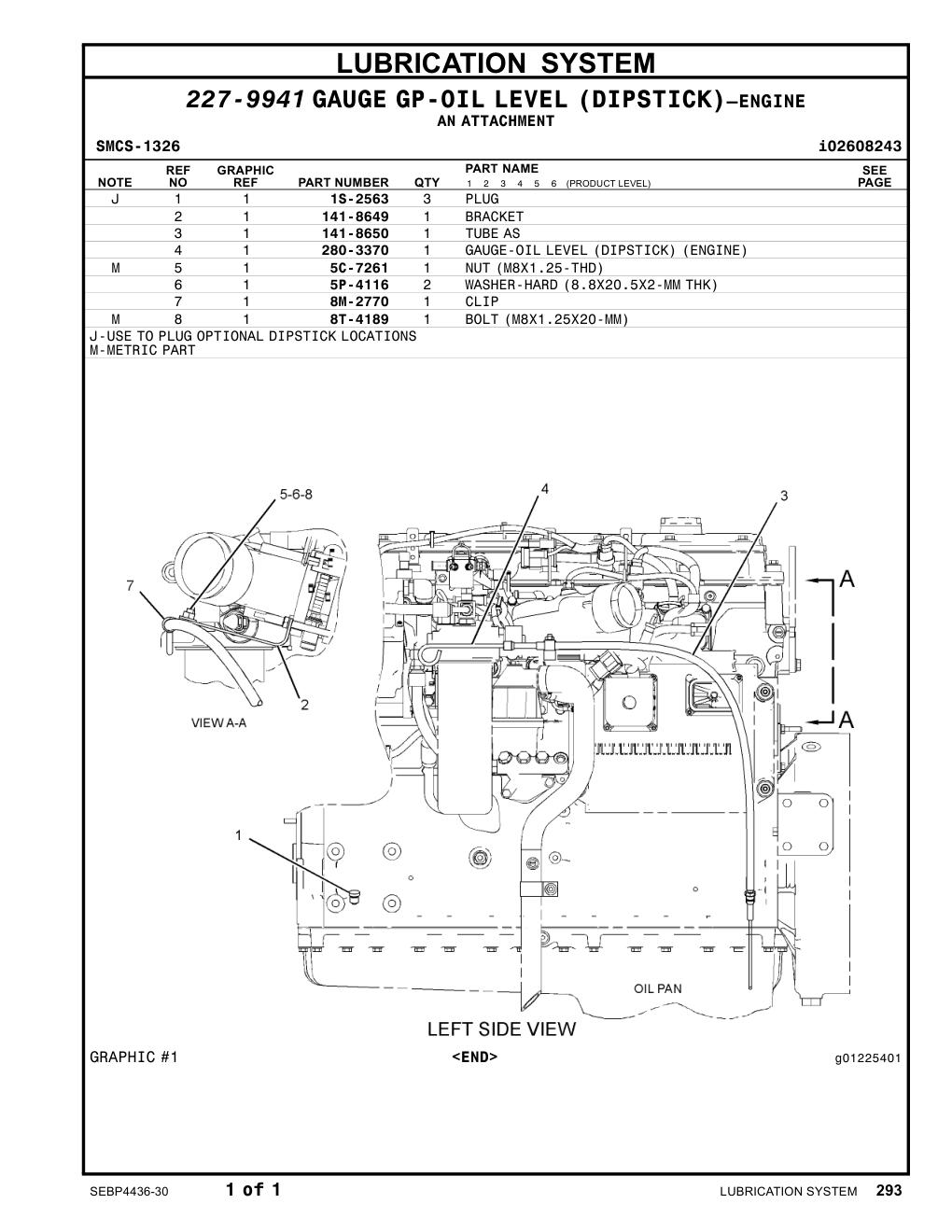 141-8650 TUBEAS CAT parts manual diagram