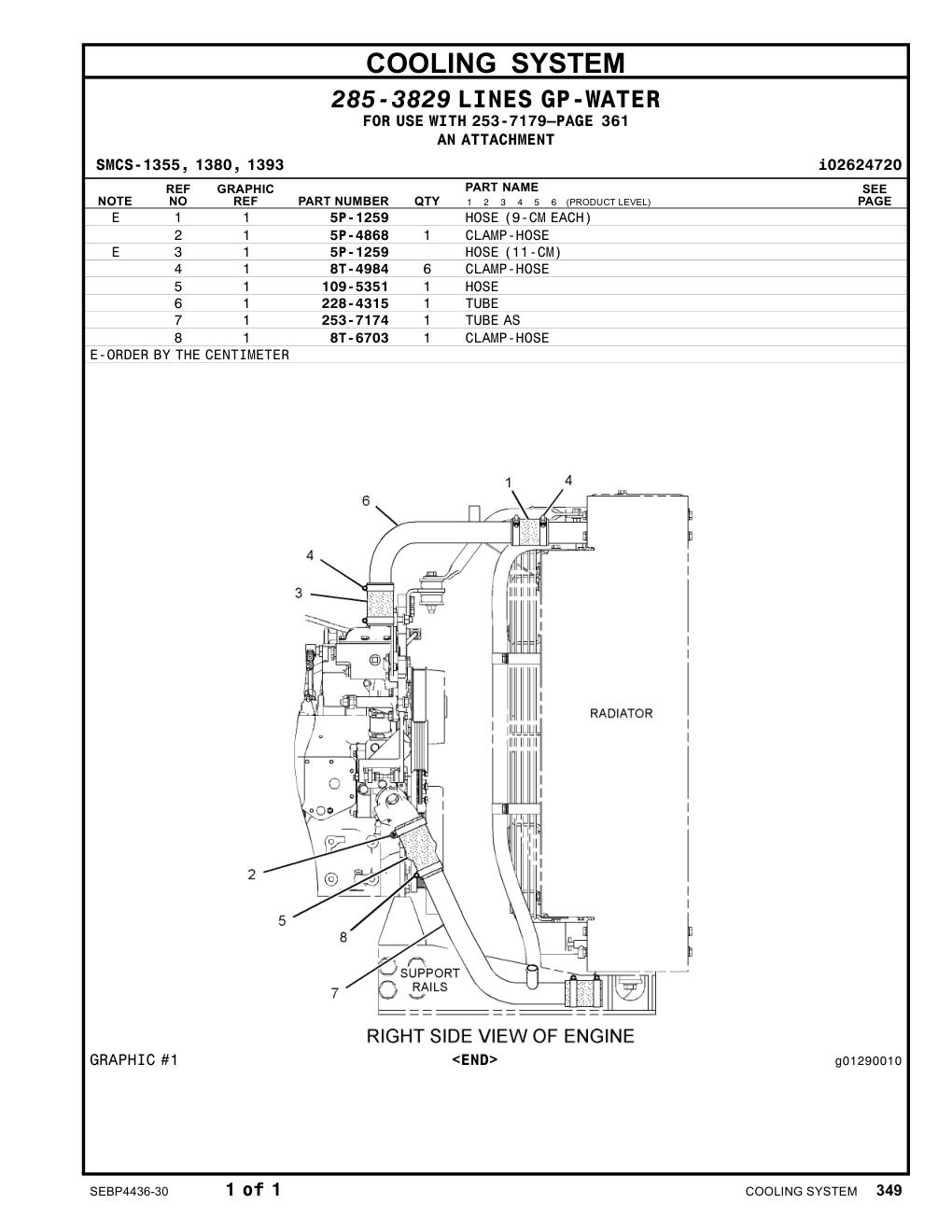 228-4315 TUBE CAT parts manual diagram