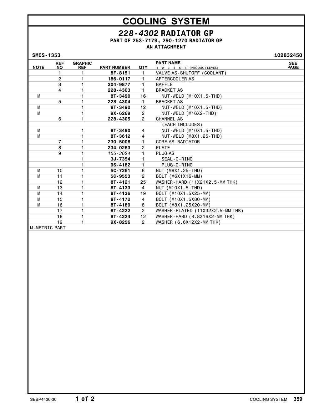 228-4303 BRACKET AS CAT parts manual diagram