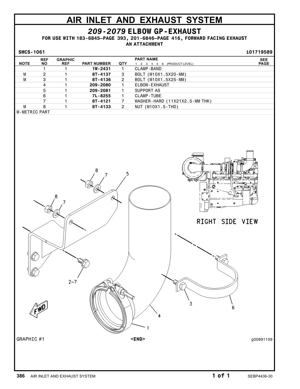 209-2081 SUPPORT AS CAT parts manual diagram