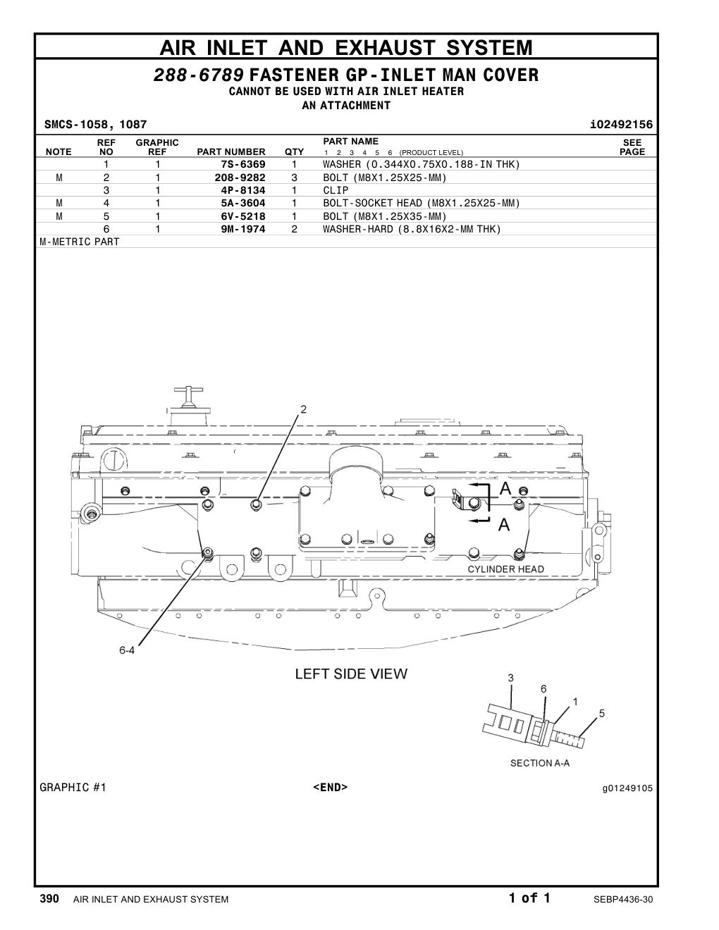 5A-3604 - BOLT-SOCKET HEAD (M8X1.25X25-MM)