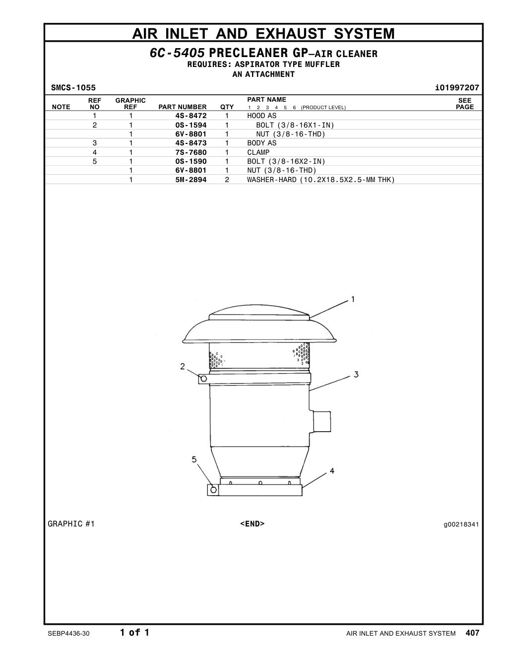 4S-8472 - HOOD AS (PRE-CLEANER)