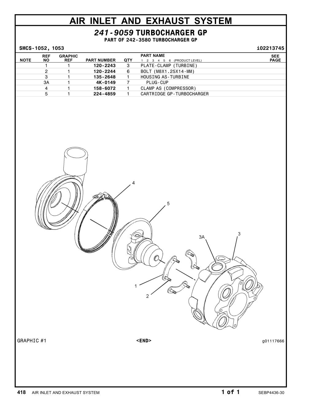120-2244 BOLT (M8X1.25X14-MM) CAT parts manual diagram