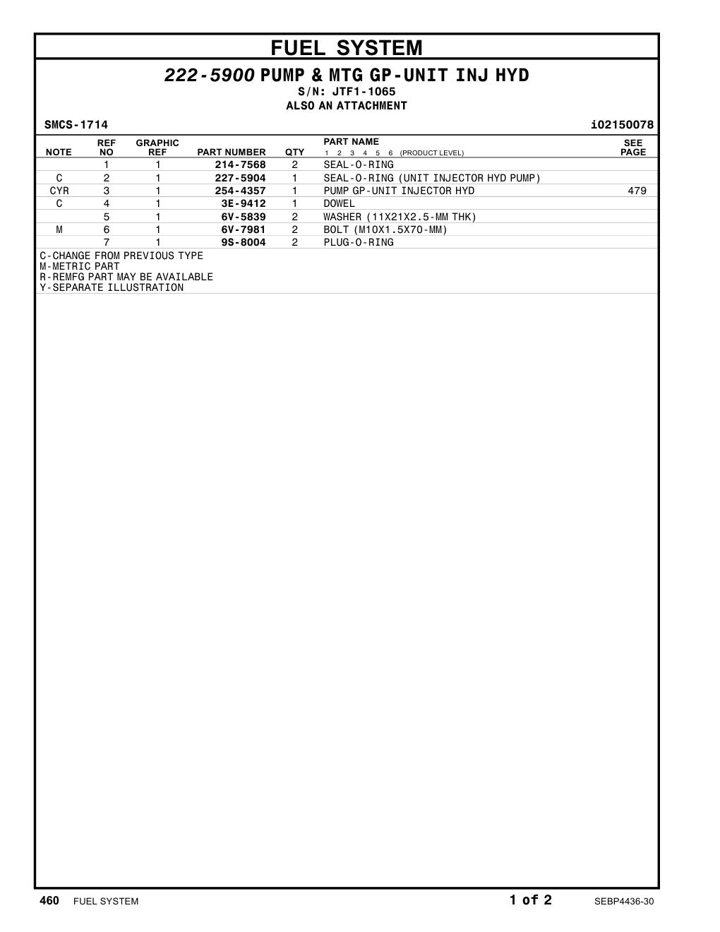 6V-7981 - BOLT (M10X1.5X70-MM)