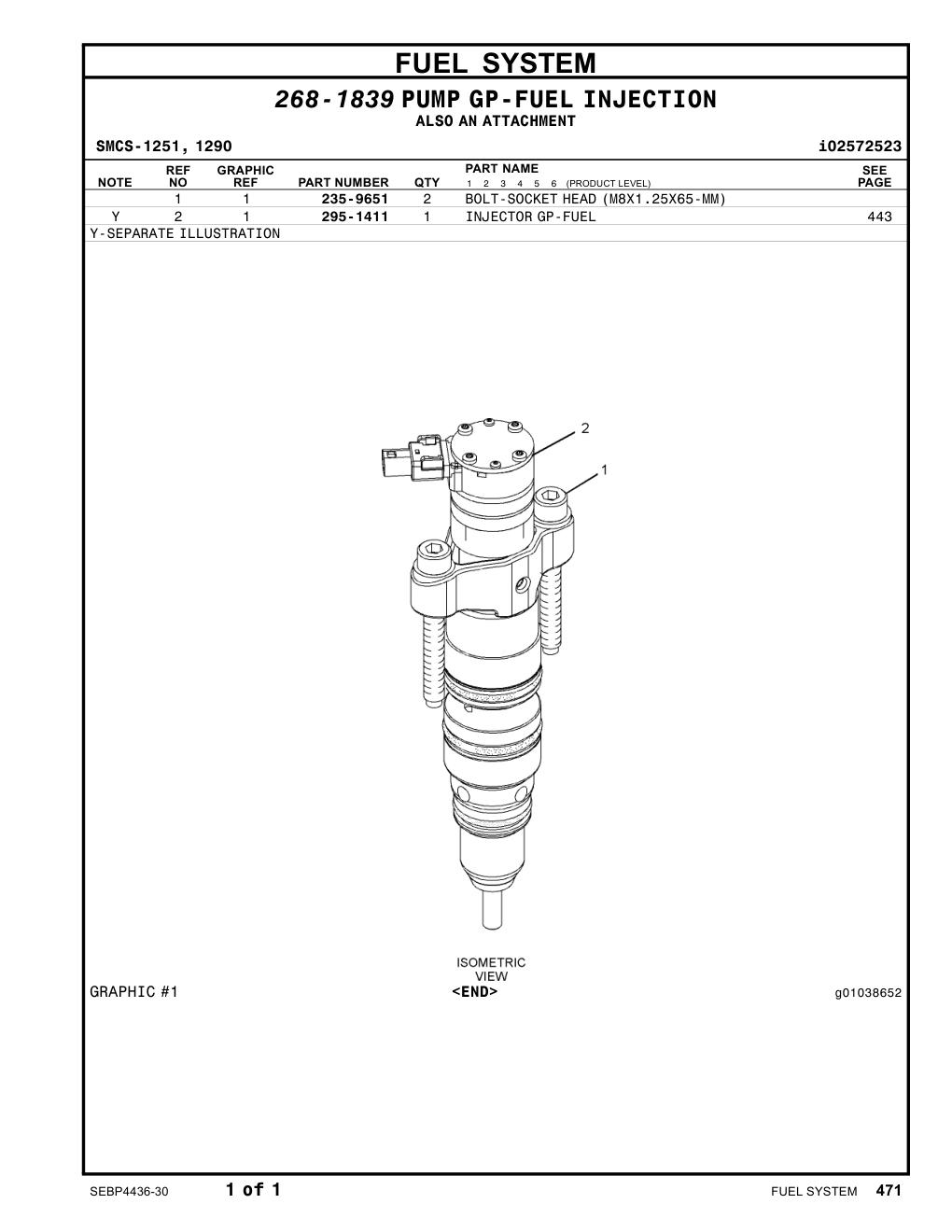 295-1411 - INJECTORGP-FUEL