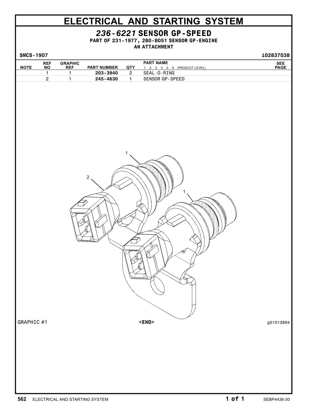 245-4630 - SENSOR GP-SPEED