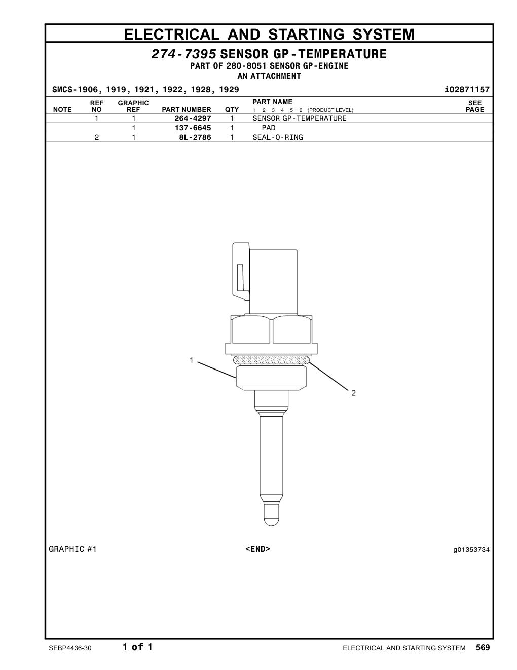 264-4297 - SENSOR GP-TEMPERATURE