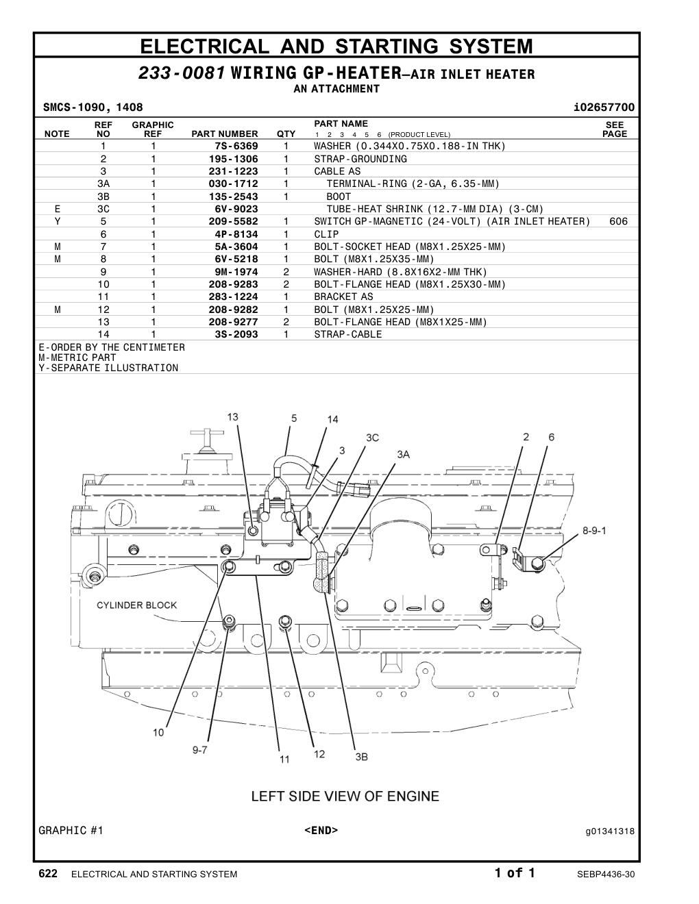 231-1223 CABLEAS CAT parts manual diagram
