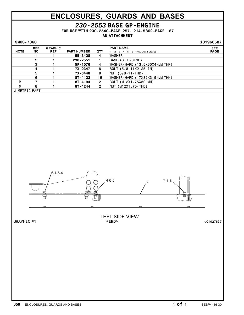 230-2551 BASEAS(ENGINE) CAT parts manual diagram