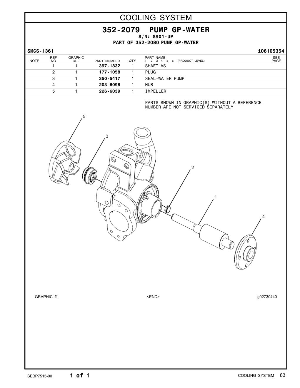 203-6098 HUB · S/N S9X1-UP CAT parts manual diagram
