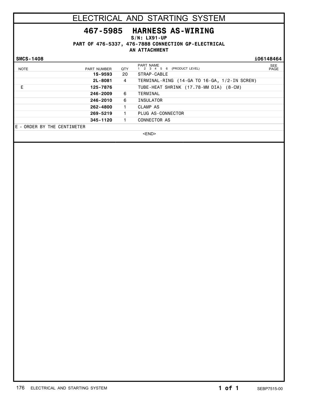 262-4800 CLAMP AS CAT parts diagram