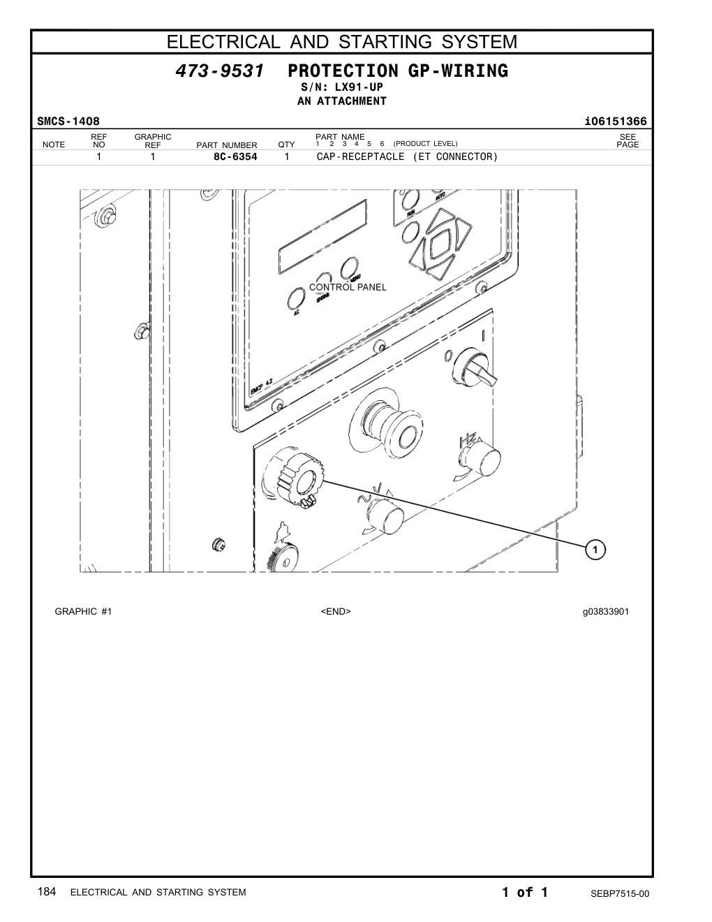 8C-6354 - CAP-RECEPTACLE