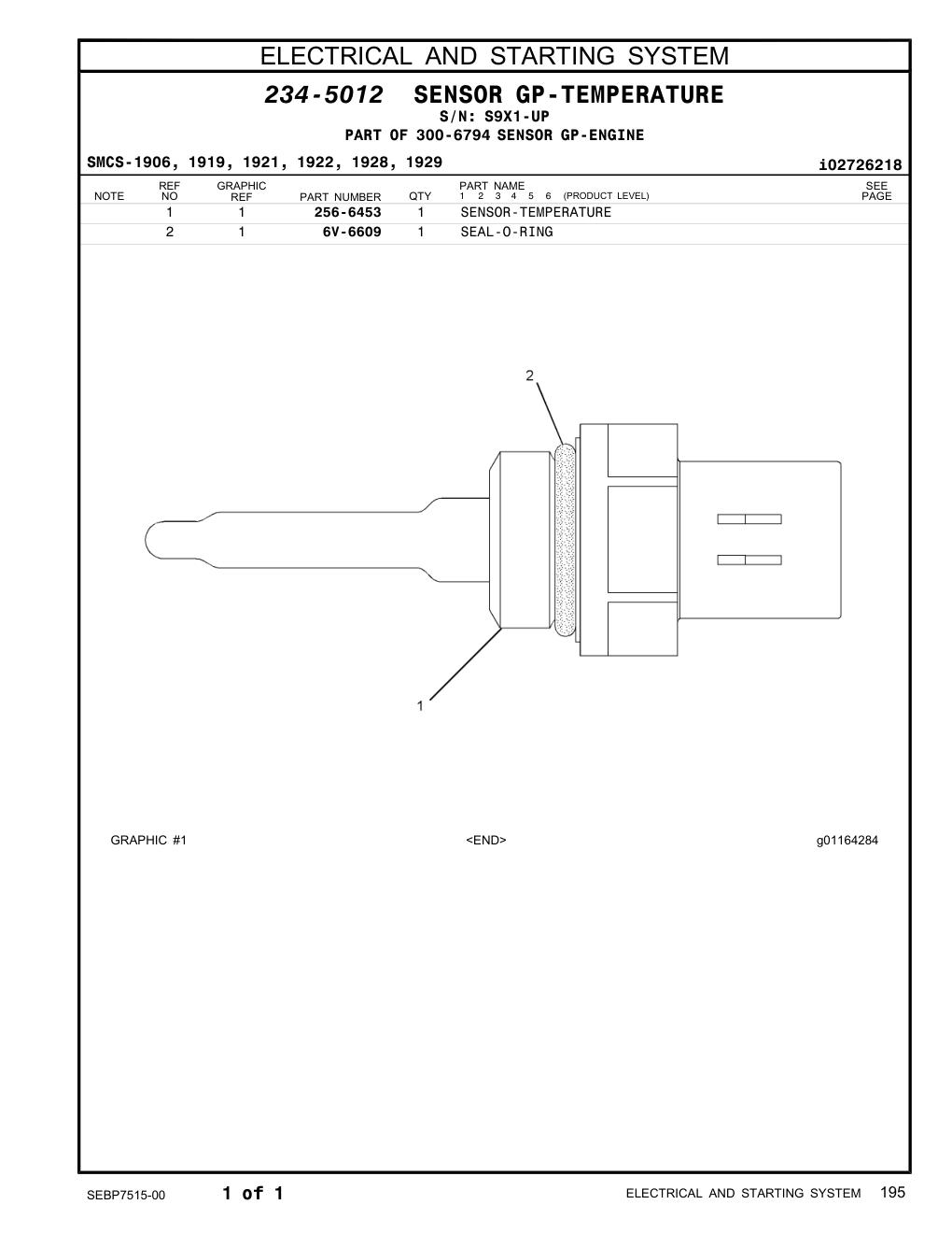 256-6453 - SENSOR-TEMPERATURE