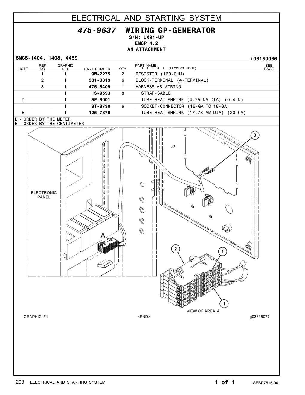 475-8409 - HARNESS AS-WIRING