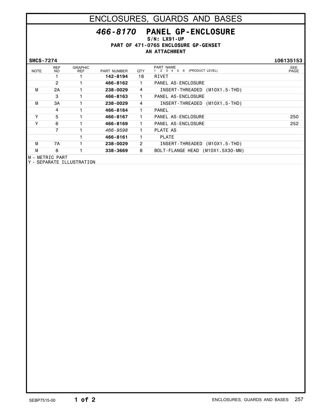 466-8167 - PANEL AS-ENCLOSURE