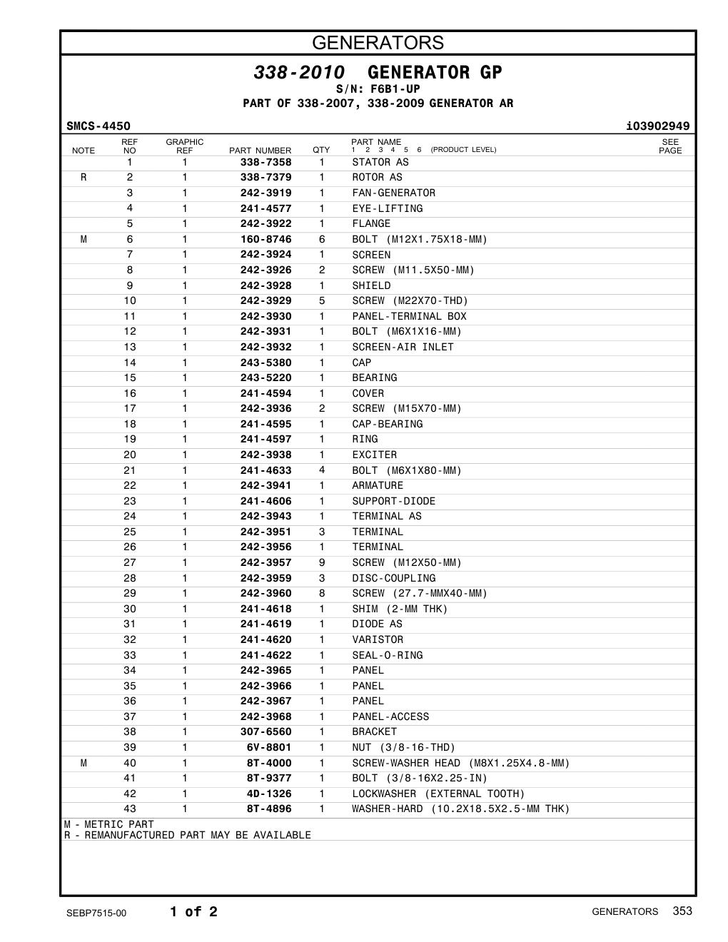 338-7358 - STATOR AS