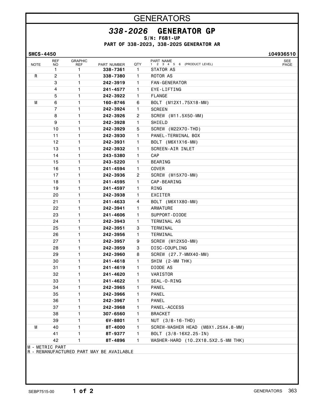 338-7361 - STATOR AS