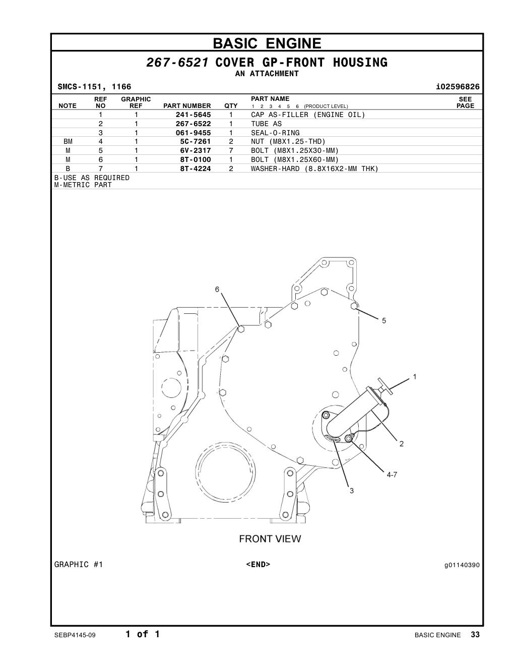 267-6522 TUBE AS CAT parts manual diagram
