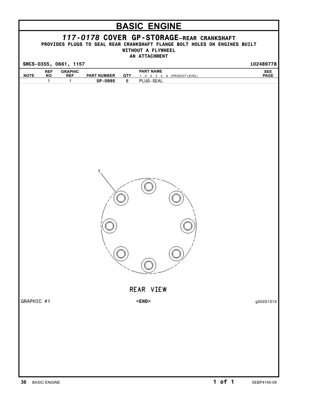 5P-0995 - PLUG-SEAL