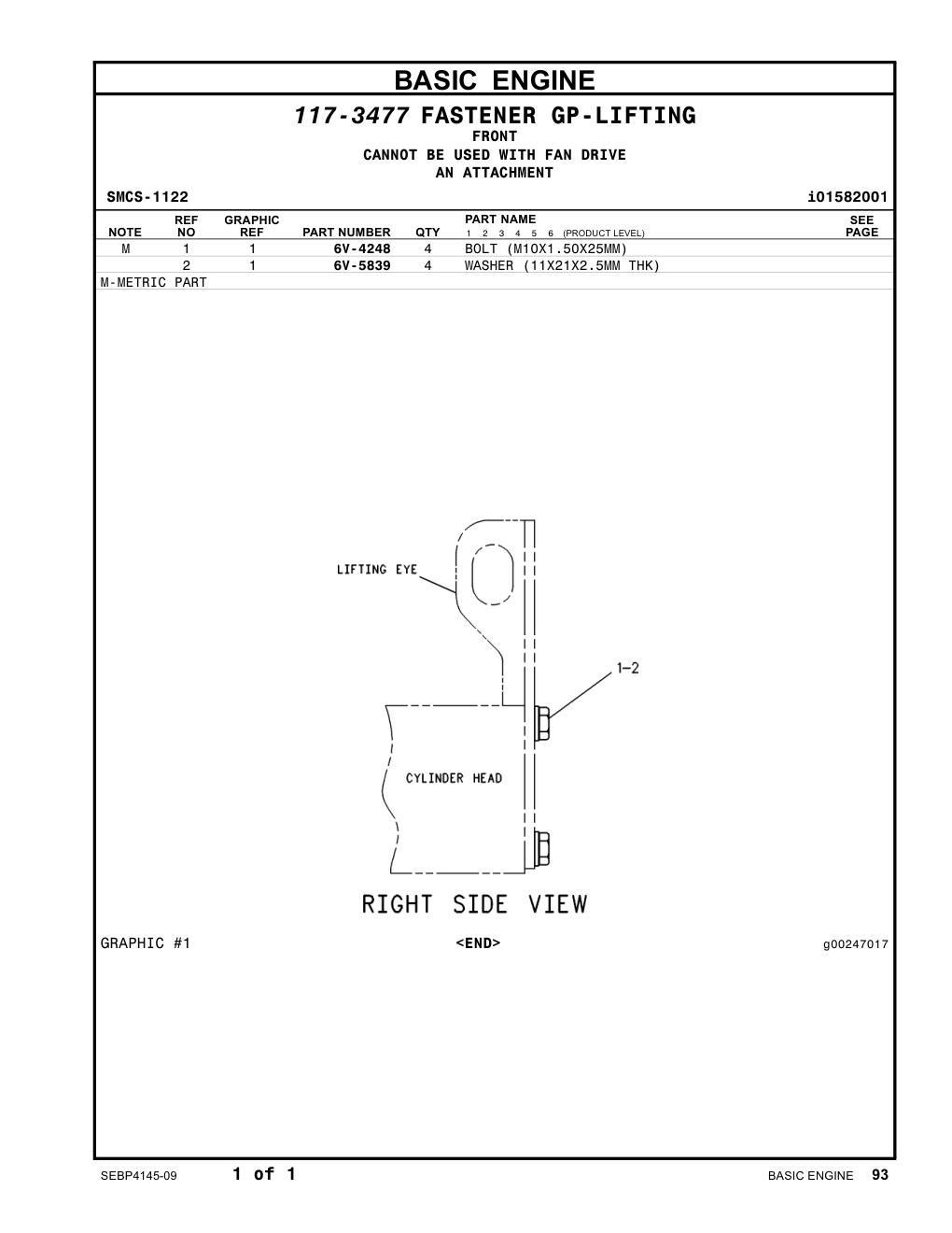 6V-4248 - BOLT (M10X1.50X25MM)