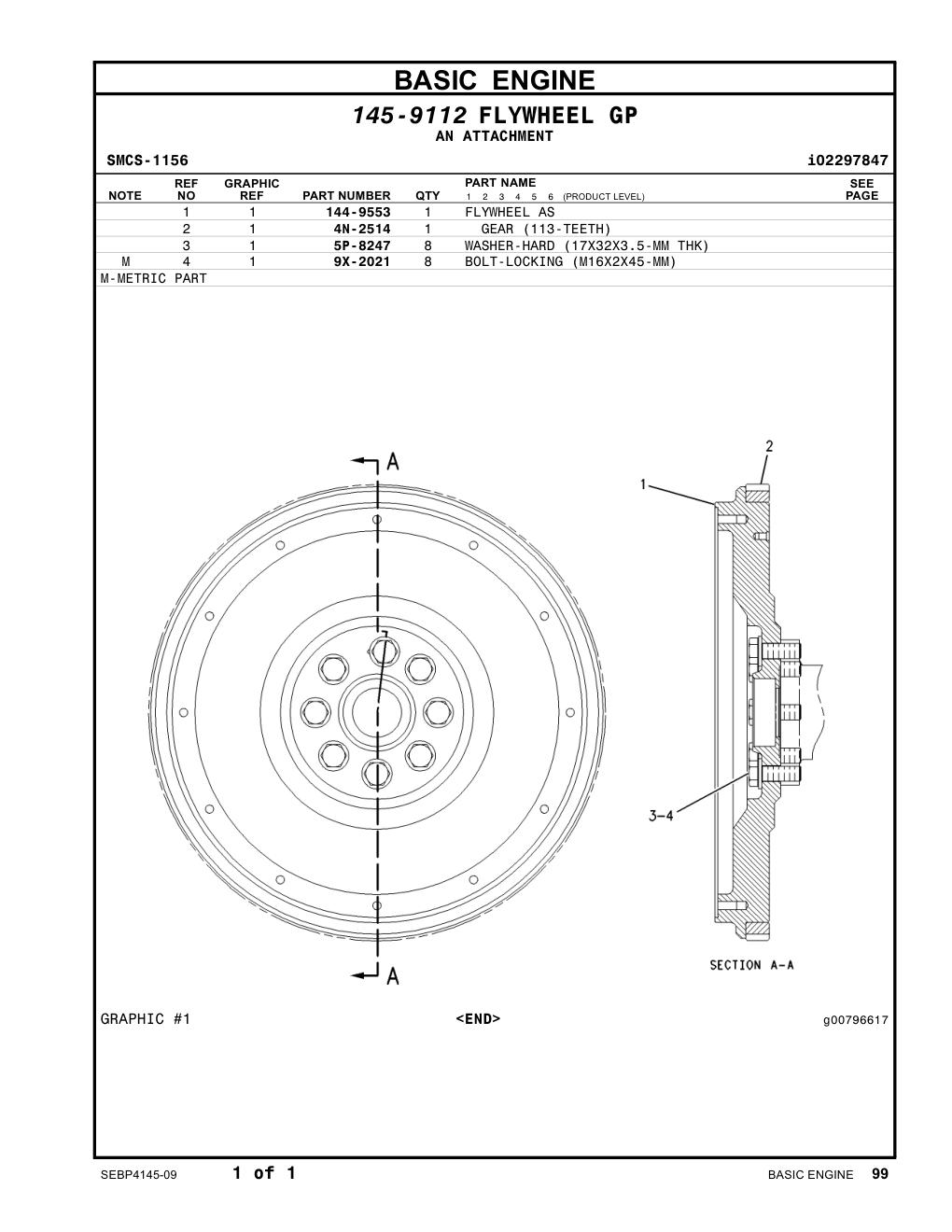144-9553 - FLYWHEEL AS