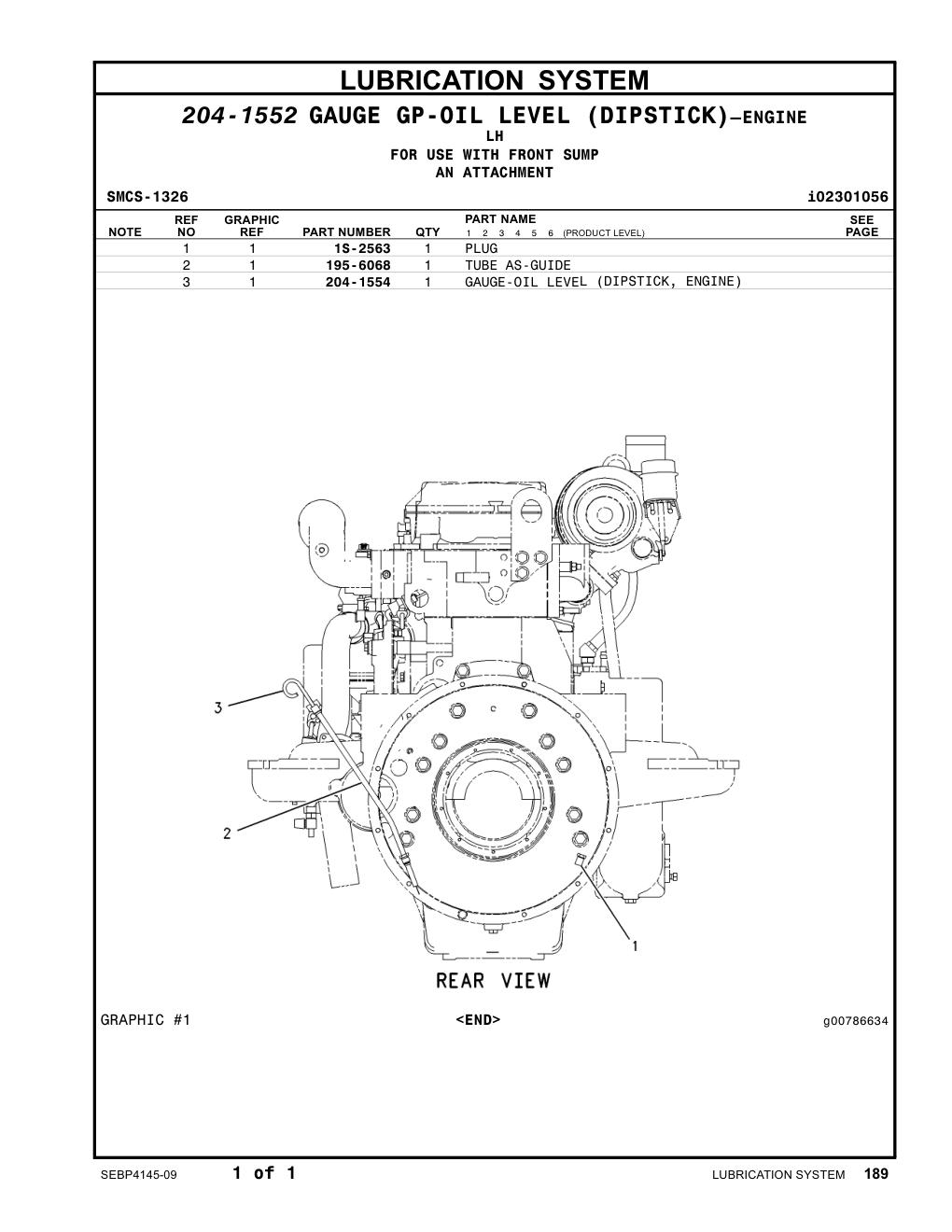 195-6068 TUBE AS-GUIDE CAT parts manual diagram