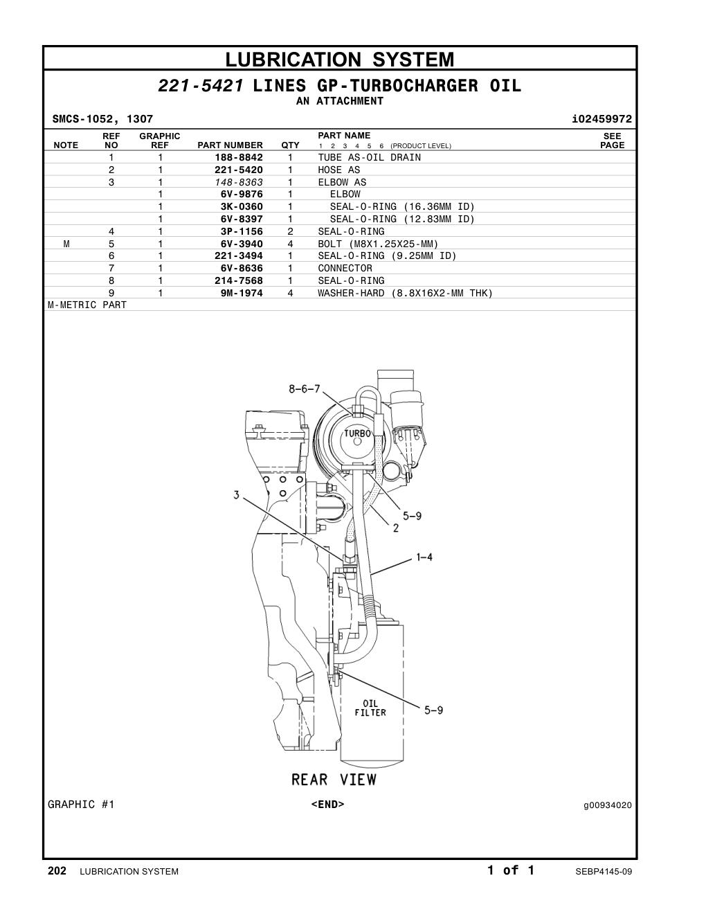 221-5420 HOSE AS CAT parts manual diagram