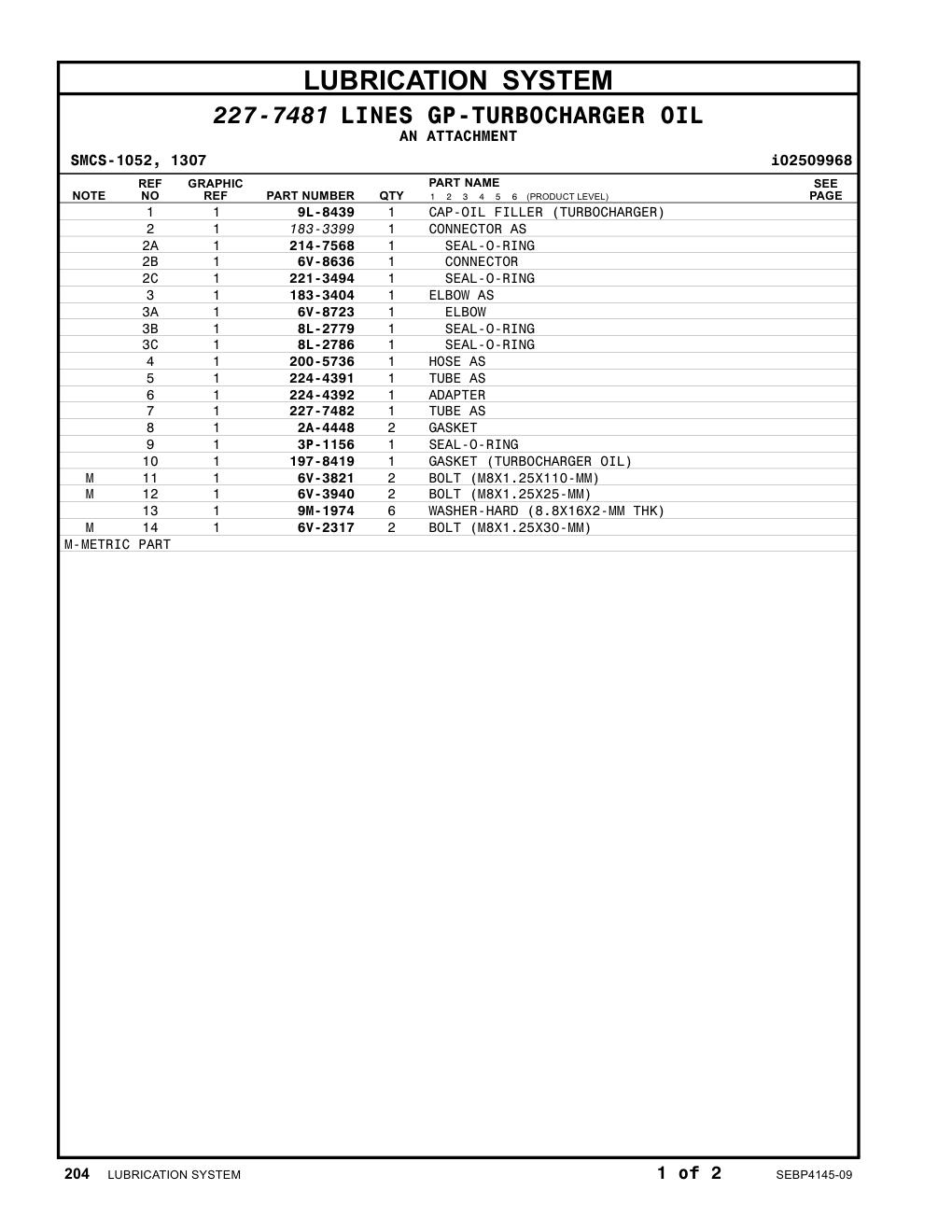 227-7482 TUBE AS CAT parts manual diagram