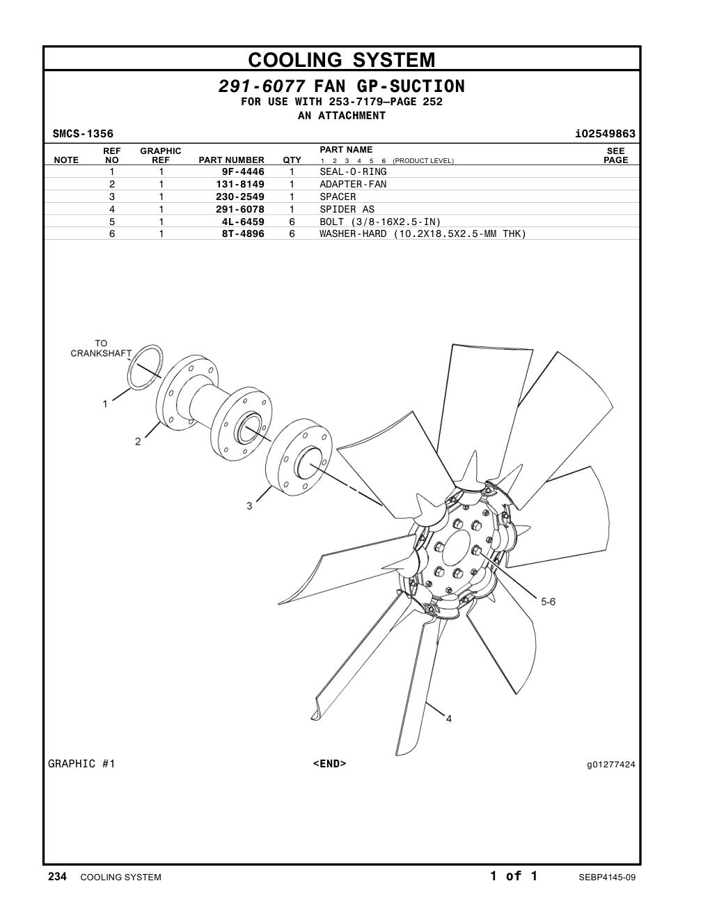 291-6078 SPIDER AS CAT parts manual diagram